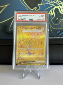 2024 POKEMON JPN SV8A-TERASTAL FEST EX ULTRA RARE #236 PIKACHU EX PSA 10 - Image 1