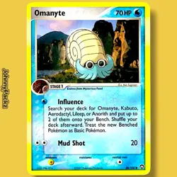 Omanyte 56/108 - 2007 EX Power Keepers Common - Pokemon Card VLP - Image 1