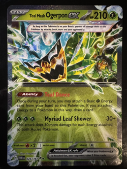 Teal Mask Ogerpon ex 025/167 Double Rare Twilight Masquerade Pokemon NM - Image 1