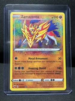 Zamazenta 102/185 Amazing Rare Holo Pokemon 2020 Vivid Voltage NM - Image 1
