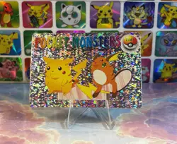 Pokemon Holo Pikachu Evolution Vintage Pocket Monsters Prism Sticker 1998 - Image 1