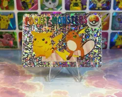 Pokemon Holo Pikachu Evolution Vintage Pocket Monsters Prism Sticker 1998 - Image 2