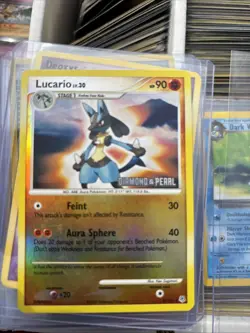Pokemon TCG 2007 Lucario Reverse Holo Rare Diamond and Pearl, Stamped, 6/130 - Image 1