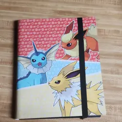 Ultra PRO Pokemon TCG Binder Vaporeon Flareon Jolteon With Elastic Strap - Image 1