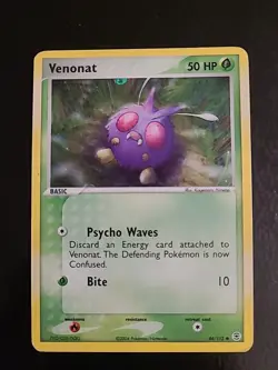 Venonat - 84/112 - Pokemon Ex FireRed LeafGreen Reverse Holo LP - Image 1