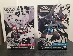 New Factory Sealed Pokemon Black Bolt & White Flare Booster Bundle - Image 1
