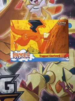 Pokemon TCG: 1999 Topps Pokemon tthe First Movie Trapped Charizard Blue NM - Image 1