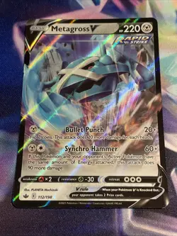 Pokemon TCG Metagross V 112/198 Ultra Rare Chilling Reign NM/M - Image 1