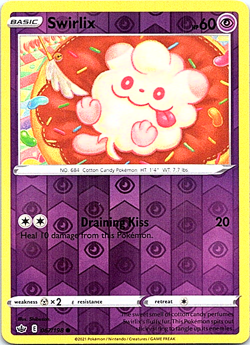 Swirlix 067/198 Reverse Holo Pokemon Chilling Reign Near Mint - Image 1