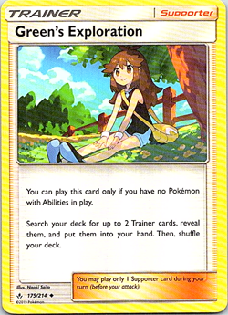 Green's Exploration 175/214 Pokemon Unbroken Bonds Regular Light Play - Image 1