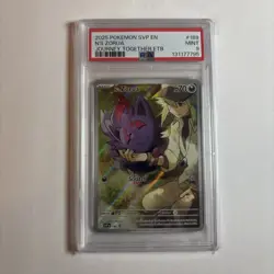 2025 POKEMON SVP EN-SV BLACK STAR PROMO #189 N'S ZORUA JOURNEYTOGETHER ETB PSA 9 - Image 1