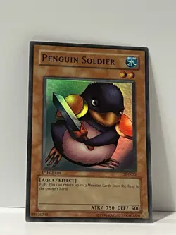 Penguin Soldier SDJ-022 1st Edition Super Rare Card LP YuGiOh - Image 1