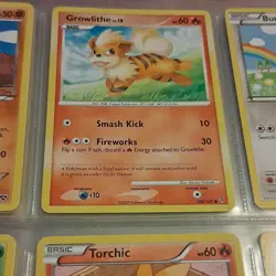 Pokemon TCG Card Lot of 9, Holo & Regular, Torchic, Growlithe, Eevee - Image 4