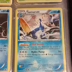 Pokemon TCG Card Lot of 9, Snivy, Servine, Serperior, Oshawott, Dewott - Image 3