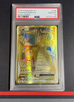 PSA 10 GEM MINT: Dragonite EX Full Art 106/108 - XY Evolutions - Pokemon Card - Image 1