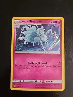 Alolan Ninetales - 145/236 - Holo Rare - Sun & Moon: Cosmic Eclipse POKEMON NM - Image 1