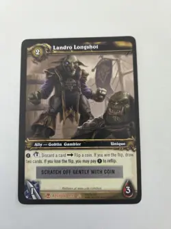 Landro Longshot - World of Warctaft TCG Unscratched Loot Card - Image 1