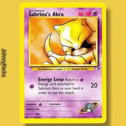 Sabrina’s Abra 91/132 - 2000 Gym Heroes Common - Pokemon Card NM - Image 1