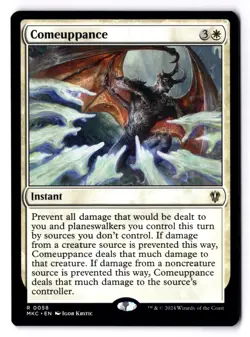 Comeuppance NM* Commander: Murders At Karlov Manor 0058 mtg -UnltdCards - Image 1
