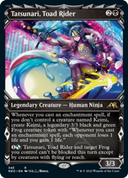 1 x Tatsunari, Toad Rider - Foil - Showcase - Kamigawa: Neon Dynasty - Light Pla - Image 1