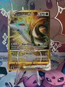 Pokemon Serperior Vstar Gold Secret Rare Silver Tempest Full Art 210/195 NM - Image 1