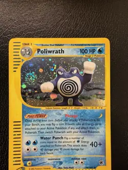 Pokemon TCG Poliwrath 024/165 Expedition Base Set Holo 2002 LP+ With SWIRL🌀 - Image 3