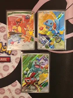 Pokemon TCG First Partner Illustration Collection Series 1 Kanto GEN 1 Starters - Image 1