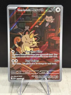 Pokemon TCG: S&V Destined Rivals - Team Rocket's Meowth IR 203/182 - NM+ - Image 1