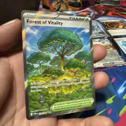 Pokemon TCG Forest of Vitality 109/088 Full Art Stadium Trainer Perfect Order - Image 2