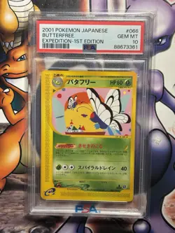 2001 Pokemon ~ Japanese Expedition 1st Edition ~ Butterfree #66 ~ PSA 10 - Image 1