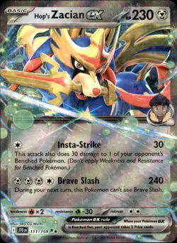 Hop's Zacian ex - 111/159 Double Rare - Pokemon SV09: Journey Together 2025 NM - Image 1