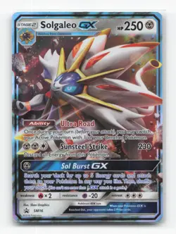 Pokemon TCG - Solgaleo GX - SM16 Near Mint Holo Promo Sun & Moon Promo - Image 1