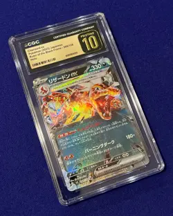 CGC Pristine 10 Charizard ex #66 Ruler of the Black Flame Japanese 2023 Pokemon - Image 2