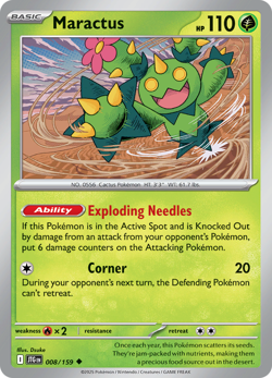 Maractus 008/159 - Journey Together - Pokemon TCG - Uncommon - Image 1