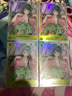 One Piece TCG Kouzuki Hiyori X4 OP06-106 SR Wings of the Captain Foil Playset - Image 1