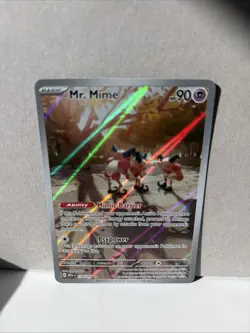 Pokemon TCG Mr. Mime Scarlet & Violet Holo Illustration Card 179/165 Rare - Image 1