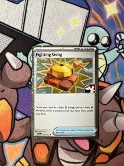 Fighting Gong Holo Pokemon Prize Pack Series 8 Promo Pokemon Card NM/LP - Image 1