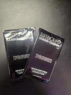 Riftbound Spiritforged Nexus Pack Sealed English 3-Card Pack promo x2 packs - Image 1