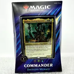Magic the Gathering Commander 2019 FACELESS MENACE Theme Deck MTG *NEW/ SEALED* 630509892563 - Image 1