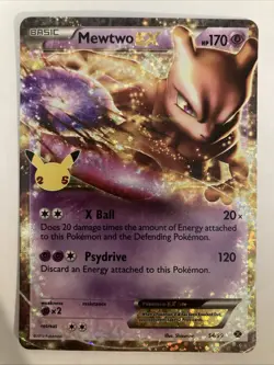 POKEMON CELEBRATIONS MEWTWO EX HOLO 25TH ANNIVERSARY CLASSIC COLLECTION 54/99 NM - Image 1