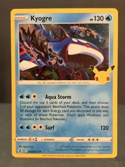 Kyogre & Groudon Celebrations Holo Rare 2 Card Set NM Pokemon 25th Anniversary - Image 3