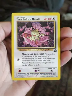 Pokemon TCG Team Rockets Meowth #18 Black Star Promo WOTC - Image 1