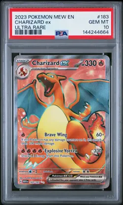 2023 POKEMON MEW EN-151 ULTRA RARE #183 CHARIZARD EX PSA 10 - Image 1