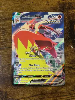 Blaziken VMAX TG15/TG30 Full Art Pokemon TCG Rapid Strike - Image 1