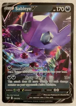 Sableye V Holo Ultra Rare 120/202 Sword & Shield M/NM Pokemon TCG - Image 1