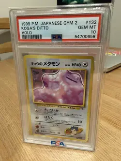 1999 Pokemon Japanese Gym 2 #132 Koga's Ditto Holo PSA 10 GEM MINT - Image 3