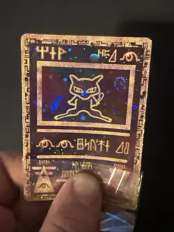 Ancient Mew 1999-2000 Pokemon Movie Promo Holo LP+ W/ Fat Swirl - Image 1