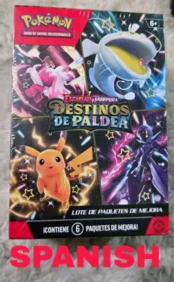 Pokemon TCG - Read SPANISH Paldean Fates Booster Bundle -Sealed - 6 Packs - Image 1