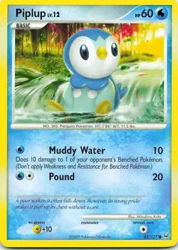 Piplup 85/127 Platinum Common NM Pokemon TCG - Image 1