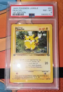 1999 Pikachu 60/64 Pokemon Jungle 1st Edition - Image 2